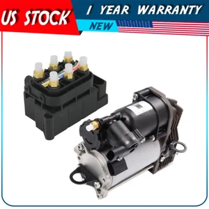 2PCS Air Suspension Compressor Pump &  Valve Block For W/X 164 ML350 ML500 GL450 - Picture 1 of 15