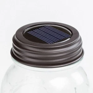 Colonial Tin Works 360315 Canning Jar Lid Solar Powered Light No Jar Brown - Picture 1 of 3