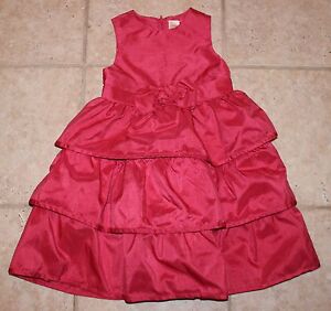 NWOT Gymboree Girls Size 6 Pink Ruffle Bottom Flower Bow Waist Party Dress