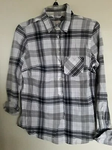 Merona Tunic Sz S/P  Cotton  Plaid top Shirt Tunic  - Picture 1 of 3