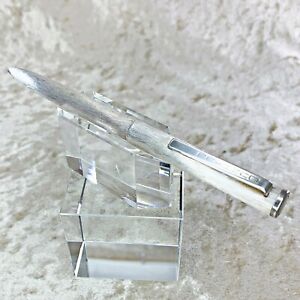 Vintage Dunhill Ballpoint Pen Sterling Silver Florentine Brushed Silver No Case