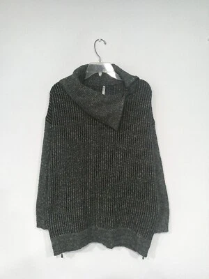 Suéter para mujer Leo & Nicole talla 2XL acanalado grueso tejido cremallera capucha dividida cuello Foto 1 de 4