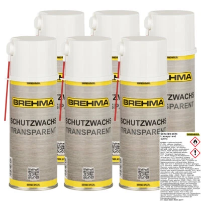 6x BREHMA Schutzwachs Spray transparent Unterbodenwachs Hohlraumwachs UBS - Bild 1 von 3