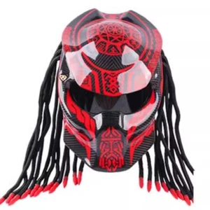 Predators Carbon Fiber Neca Motorcycle Helmet Full Face Cosplay Safety DOT - Picture 1 of 7