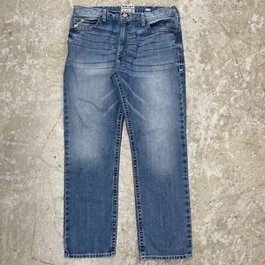 Ariat M2 Jeans Uomo 40x34 Blu Relaxed Fit Stivaletto Taglio Denim Pantaloni da Lavoro Elasticizzati - Foto 1 di 18