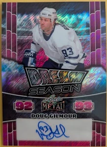 2025 Leaf Metal Mats Doug Gilmour Purple Dream Season Autograph #4/5!! - Picture 1 of 2