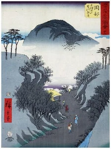 1522 .Going up snowy Mountain vintage Poster.Asian landscape Decorative Art. - Picture 1 of 1