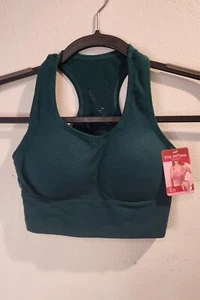 Sports Bra Seamless Padded Yoga Workout Bras Crop Tank Tops ONE SIZE VERDE - Picture 1 of 6
