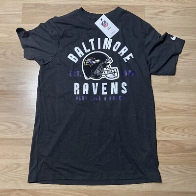 Nike NFL Baltimore Ravens Men Black Logo Short Sleeve T Shirt Size M NWT - Image 1 of 4