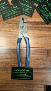 NEW Snap On Tools HJ47ACF Power Blue Soft Grip 8" Flank Jaw Slip-Joint Pliers - Bild 1 von 9