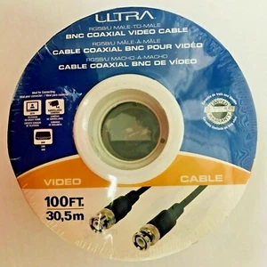 ULTRA RG58/U Male-to-Male BNC Coaxial Video Cable 100 ft. - Picture 1 of 2