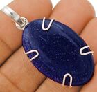 Natural Blue Sitara 925 Solid Sterling Silver Pendant CT27-1