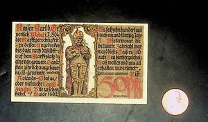 1921 Deutschland WEDEL 50 Penning Banknote / Notgeld - Bild 1 von 2