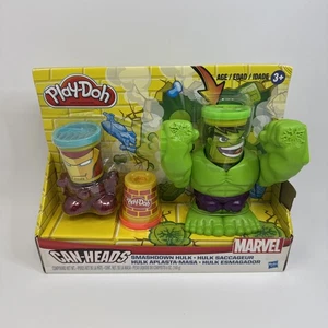NEW Can-Heads SMASHDOWN HULK Play-Doh Marvel Avengers Iron Man and Hulk - Picture 1 of 2