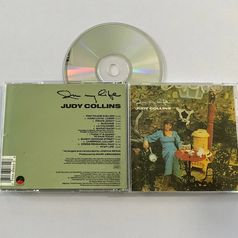 Judy Collins - In My Life CD 1988 Elektra Folk Rock AAD early pressing Foto 1 de 3