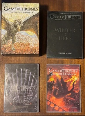 COMPLETE DVD SET GAME OF THRONES 1-8 + CONQUEST & REBELLION ADD'L  WESTEROS LORE - Image 1 of 4
