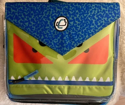 "MONSTERS THE UNIVERSAL CARPETA DE 3 ANILLOS AZUL Y VERDE 2"" CAPACIDAD CARPETA ESCOLAR" Foto 1 de 3