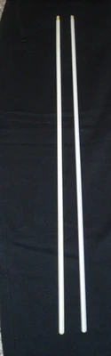 Three (3) Replacement 28.5" Mini-blind Wands. Clear, white, & antique white - Image 1 of 4