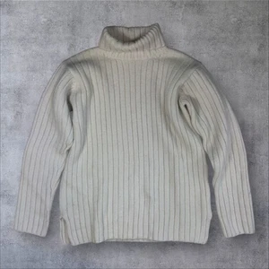 Jigsaw Cream Turtleneck Jumper 100% Wool Long Sleeved Ribbed - Picture 1 of 7