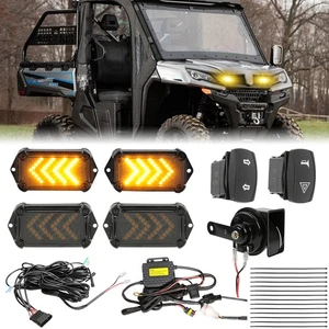 UTV LED Turn Signals + Horn Rocker Switch Kit For CFMOTO Uforce 1000 XL 800 600  - Picture 1 of 18