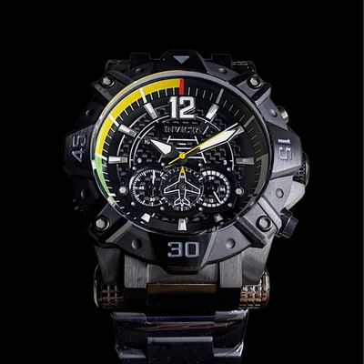 NUEVO INVICTA 40170 AVIADOR CRONÓGRAFO ESFERA FIBRA CARBONO NEGRO ACERO 52MM Foto 1 de 4