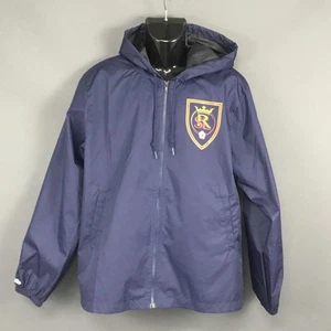 Real Salt Lake Jacket Mens Large MLS Soccer Hooded Windbreaker Mitchell Ness - Picture 1 of 12