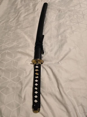 Japanese Samurai Bamboo Totem Hand Guard Katana Sword T1095 Steel - Image 1 of 4