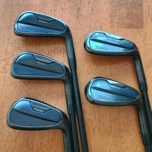 Titleist T200 Black Limited 2021 Iron Set 6-PW Stiff Flex Steel AMT S300 Shaft! - Picture 1 of 24
