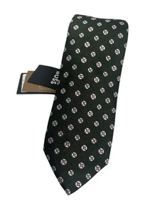 Boss by Hugo Boss Dark Green Silk Men's Tie - Picture 1 of 4