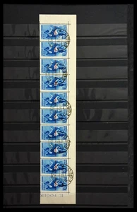 AEGEAN Islands ITALY FOOTBALL 1934 Overprint Cancelled Strip Stamp Collection  - Picture 1 of 1