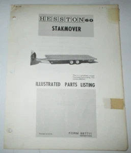 Hesston 60 StakMover Stak Mover Piezas Catálogo Manual Libro ¡ORIGINAL! 887711 - Imagen 1 de 3