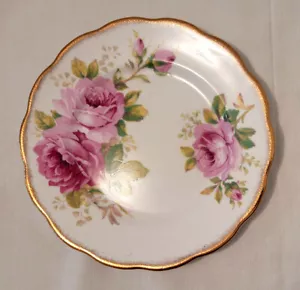 Royal Albert Bone China American Beauty Bread Plate Gold Trim 6 1/4" - Picture 1 of 8