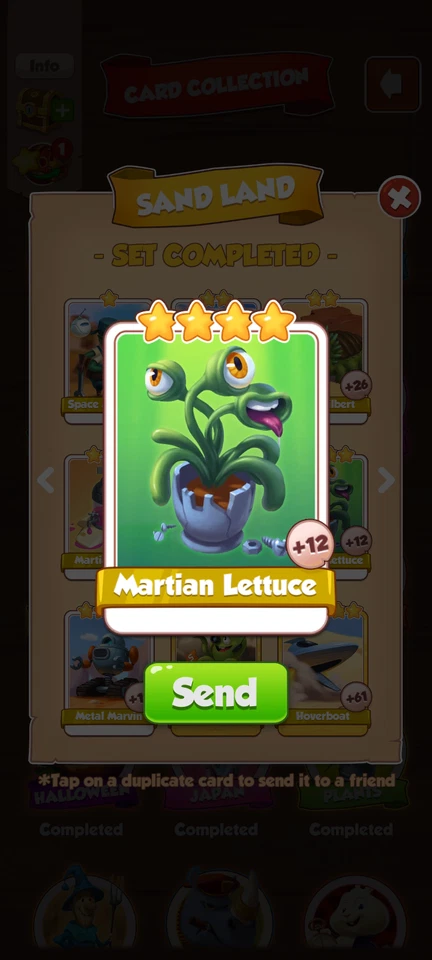 Martian Lettuce Coin Master Rare Card *Fast Delivery* 24/7 - Image 1 of 1