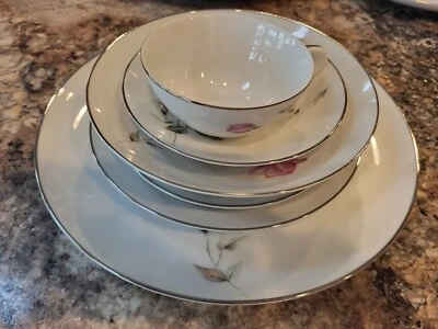 Vintage 1950 "Dawn Rose" por Style House Fine China 6 piezas ajuste de lugar  Foto 1 de 4