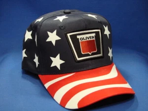 Oliver Keystone Logo Tractor Hat - Stars & Stripes - Snapback - Trucker - Picture 1 of 2