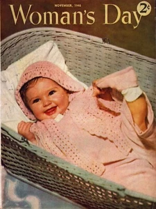 Woman's Day Magazine November 1946 MCM Lifestyle Fashions Homemaking Cooking - Picture 1 of 3