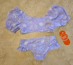 Brand New With Tags Wonder Nation Size 18m Girls 2pc Swimsuit - Picture 1 of 2