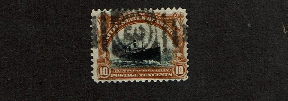 1901 U.S.Pan-Am Expo Commemorative 10c Steamship  Sc#299 Used Ship * - Image 1 of 1