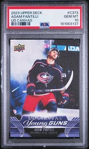 Adam Fantilli 2023-24 Upper Deck Young Guns Canvas PSA 10 GEM-MINT - Picture 1 of 2