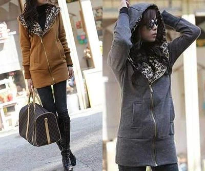 AU SELLER Women's Hoodie Long Jacket Jumper Fleece Sweatshirt Zip Coat T161 - Image 1 of 4