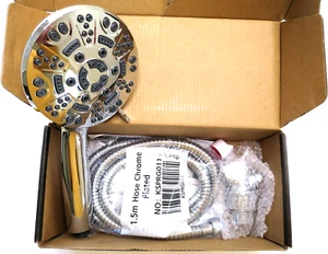 Cobbe Shower Head With Handheld 8 Functions High Pressure Set 59" Stainless Hose - Picture 1 of 5