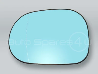 Blue Heated Door Mirror Glass and Backing LEFT fits 1998-2001 MB ML-class W163 - Image 1 of 2