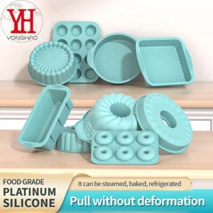 Cake Molds Silicone Round Adjustable Blue Medium Modern Easy Clean Novelty - Picture 1 of 33