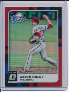 2016 Panini Donruss Optic The Rookies Red /99 Aaron Nola #TR7 Rookie PHILLIES - Picture 1 of 1
