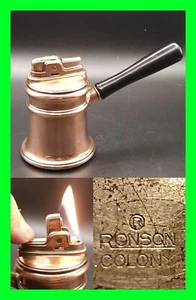 Unique Vintage 1950's Copper Ronson Colony Table Lighter - In Working Condition  - Picture 1 of 15