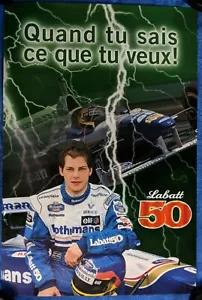 POSTER PUBBLICITARIO ORIGINALE MONTREAL F1 GRAND PRIX LABATT'S 50 J. VILLENEUVE - Foto 1 di 1