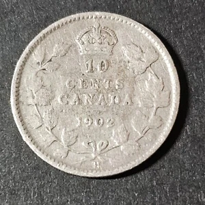 1902 H Canadá 10 diez centavos de diez centavos PLATA - COMBINAR para ahorrar - C10-313 - Imagen 1 de 5
