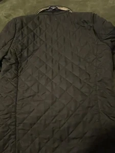 Burberry Children Girls 10Y Diamond Quilted Black Coat Jacket Nova Check - Picture 1 of 8