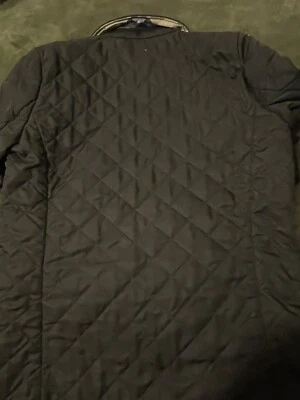 Chaqueta Abrigo Burberry Niños Niñas 10Y Diamante Acolchado Negro Cuadros Nova Foto 1 de 4