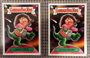 LOT OF 2 CARDS: GPK ROCK N ROLL HALL OF LAME (ROCKIN' REX & MYSTIC MARC) RARE! 